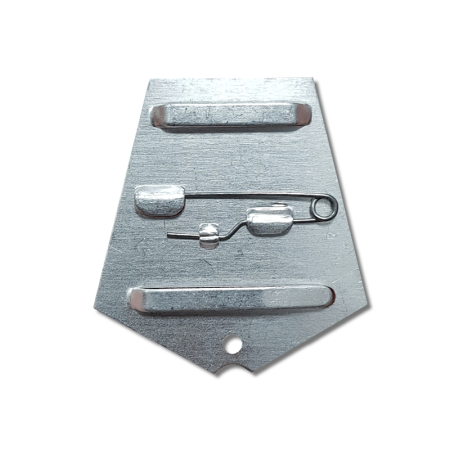 Орденская колодка № 1, серебристый, алюминий - интернет магазин Полигон