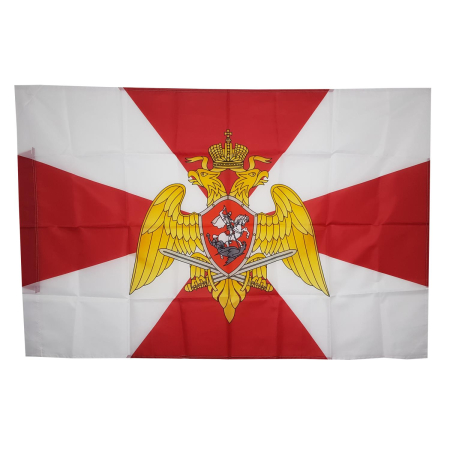 Флаг (без триколора), Росгвардия, белый, красный, желтый 90x135 см - интернет магазин Полигон