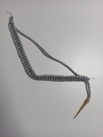 Аксельбант солдатский (уставной) "корейская нить", серебристый - интернет магазин Полигон