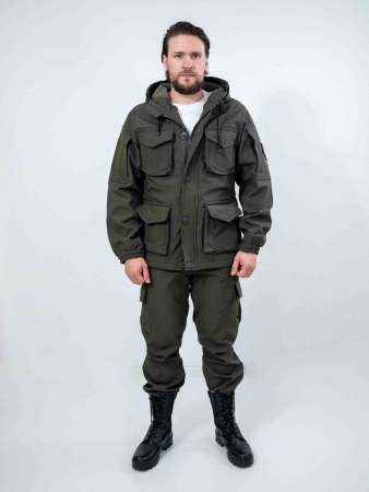 Костюм демисезонный MIOTOIN Т13Х (софтшелл/флис) цвет Хаки - интернет магазин Полигон