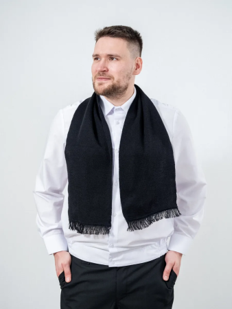 Шарф, черный, пан, шерсть - интернет магазин Полигон