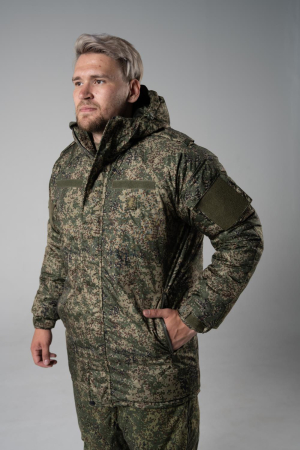 Куртка зимняя Полевая, ткань рип-стоп, цвет Зеленая цифра - интернет магазин Полигон