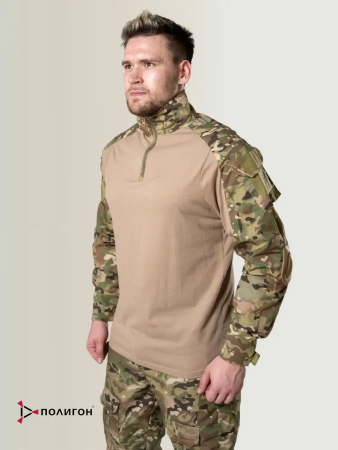 Костюм Тактический: Брюки (наколенники)+Рубашка боевая (налокотники), Цвет Мультикам - интернет магазин Полигон