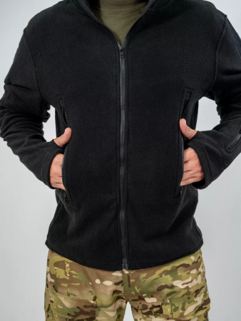 Куртка Флисовая Тактическая, Цвет Черный - интернет магазин Полигон