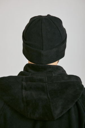 Шапка двухслойная, черный, флис - интернет магазин Полигон