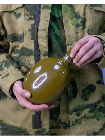 Фляга армейская, оливковый, алюминий, 0,7 л - интернет магазин Полигон