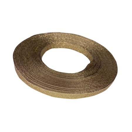 Галун текстильный, золотой ширина 10 мм металл, ткань - интернет магазин Полигон