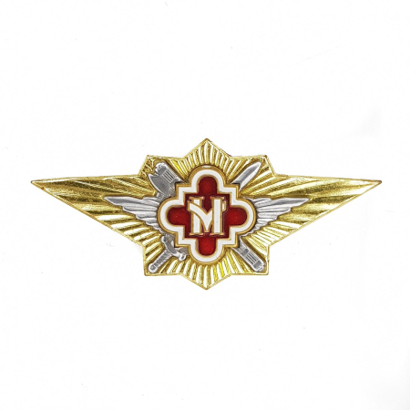 Значок ФСИН Мастер, серебристый, золотой, металл - интернет магазин Полигон