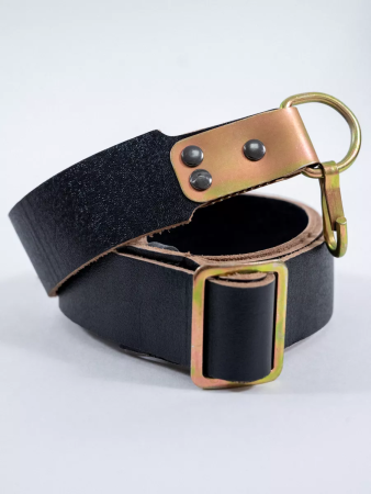 Ремень ружейный для АК, черный, кожа - интернет магазин Полигон