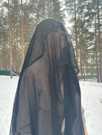 Шарф-сетка, черный - интернет магазин Полигон