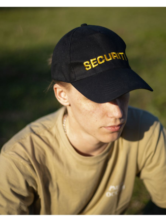 Бейсболка вышитая Security, черный - интернет магазин Полигон