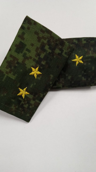 Ф-пог. русская цифра вышит. желтым (прапорщик)