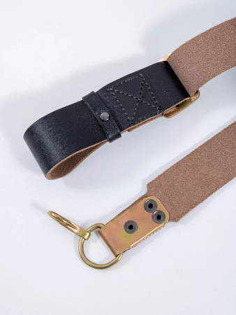 Ремень ружейный для АК, черный, кожа - интернет магазин Полигон