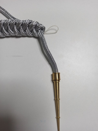 Аксельбант солдатский (уставной) "корейская нить", серебристый - интернет магазин Полигон